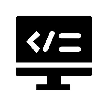 Code editor icon for software development work