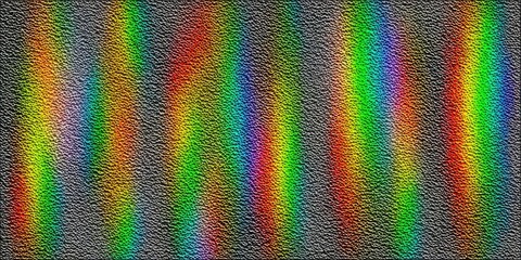 Colorful, pixelated image of a rainbow