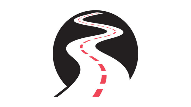 Abstract road path symbolism journey success growth path forward movement journey abstract logo