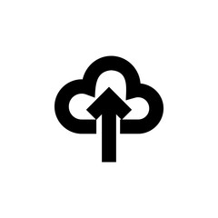 Cloud Upload Line Icon for Data Storage and File Transfer