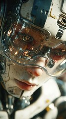 Cyberpunk character closeup