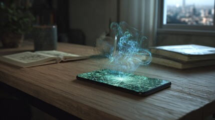 Broken smartphone display digital art