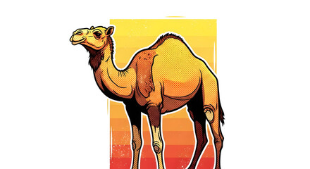 camel in the sand