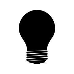 Silhouette of a traditional light bulb illustrating an idea concept simply