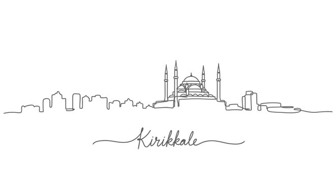 Kirikkale City Skyline One Line Drawing
