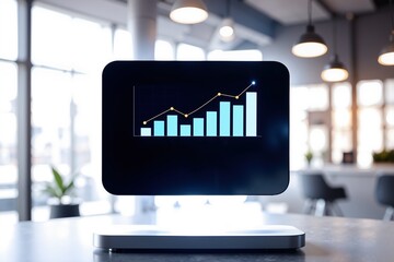 Contemporary office design data visualization for professional business growth insights