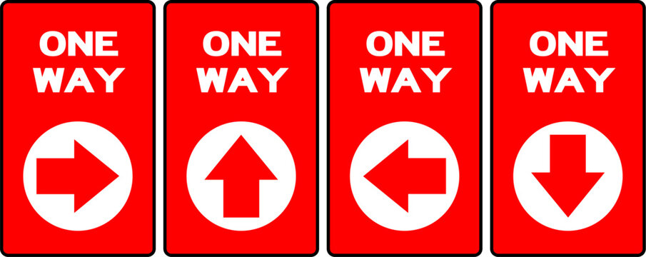 one wae sign with arrow direction 