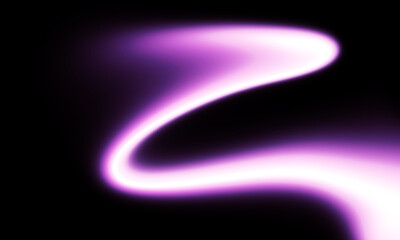 Glowing Purple Light Swirl on Black Abstract Background