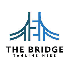 Bridge logo vector icon illustration