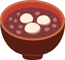 おしるこの手描きベクターイラスト