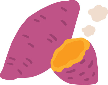 さつまいもの手描きベクターイラスト