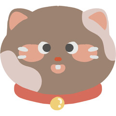 cute cat brown illustration