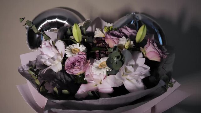 gel balls, number thirty 30 birthday with bouquet