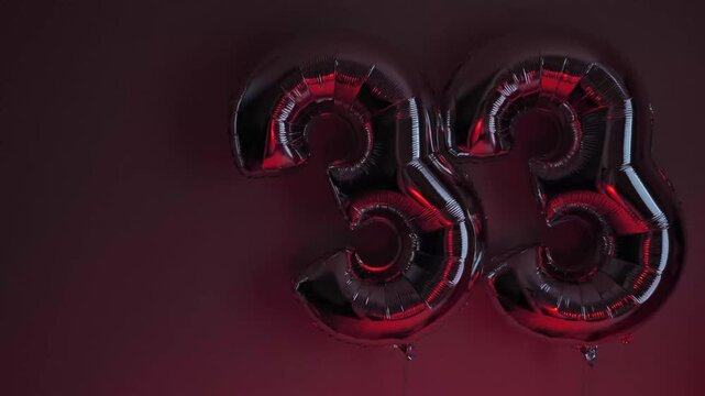 gel balls, number thirty-three 33 for birthday