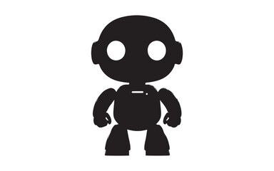 silhouette of a ai robot man