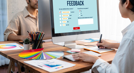 Customer feedback and review analysis by brisk computer software for corporate business