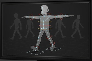 Humanoid Character Animation Rig and Motion Capture Blueprint
