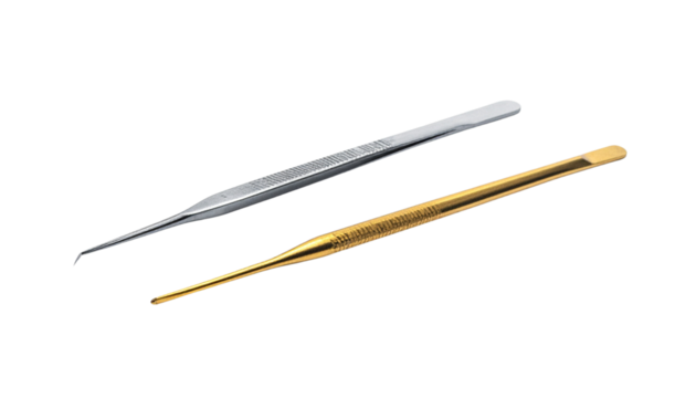 Tweezers Bundle, two variations in one frame, isolated on transparent background.