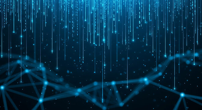 Futuristic Technology Background with Glowing Lines