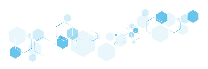Vector hexagons pattern. Geometric abstract background with simple hexagonal elements. Medical, technology or science design