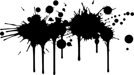 Black Ink Splash on White Background