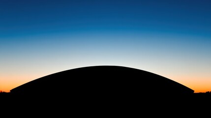dome. Silhouetted architectural dome against a dawn sky, showcasing abstract monument shapes with gradient sunrise colors. real-estate listings.