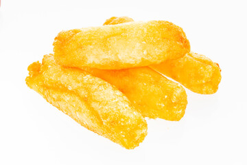 Carimañola, fried cassava dough balls filled with cheese or meat