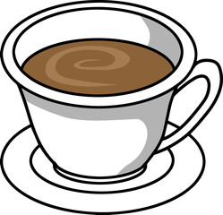 a cup of coffee  vector illustration isolated on white background