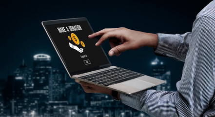 Online donation platform offer modish money sending system for people to transfer on the internet