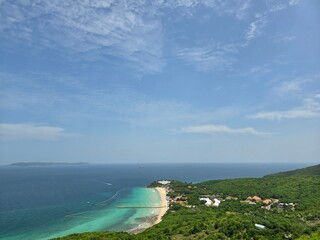 tropical beach and blue sky