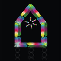 Kids Jumping Castle with Colorful Inflatable Playground Fun