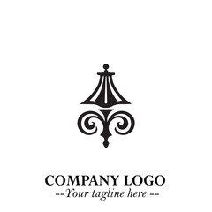Classic Lamp Logo Symbol in Elegant Vintage Vector Design for Lighting, Interior, and Retro Branding