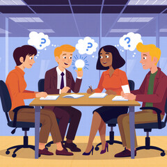 Team Brainstorming Session: Idea Generation and Collaboration