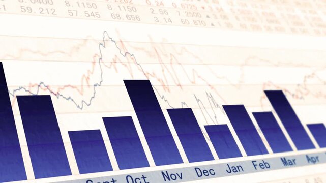 Animated Bar Chart Showing Increasing and Decreasing Values &ndash; Business Data Visualization