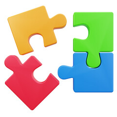 Color Puzzle Pieces