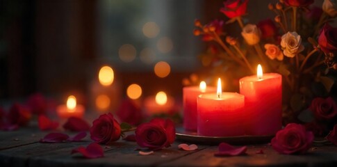 Romantic Candlelight Intimate Ambiance for Valentines Day and Anniversaries