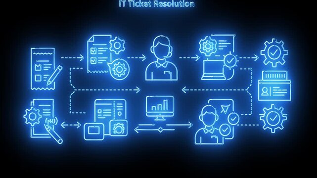 IT Ticket Resolution Process A Detailed Workflow Illustration