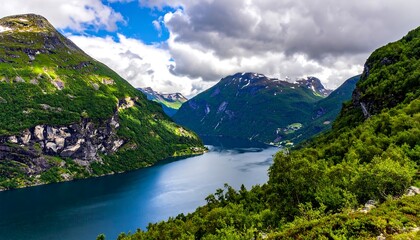 Scenic fjord landscape