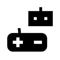 Fototapeta premium Two black game controllers for entertainment