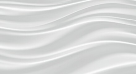 Smooth white fabric with gentle waves and subtle light play, creating a soft, elegant texture