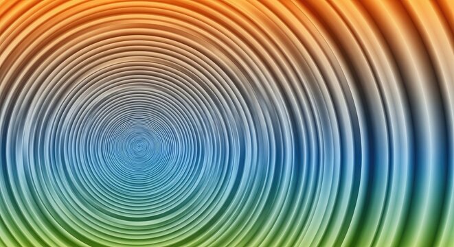 Circular, colorful, abstract background with concentric circles.