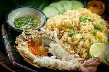 Thai style grilled river prawn fried rice