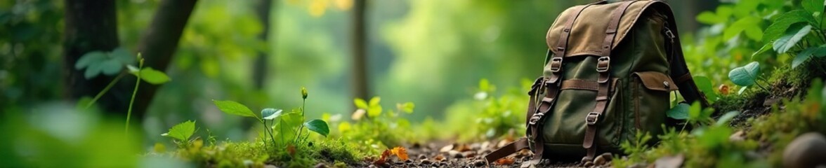 Rugged Backpack in Lush Green Hills A Journey of Adventure and Tranquility