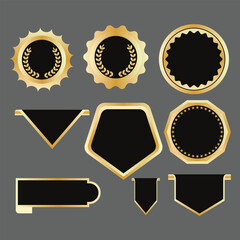 Premium Gold Blank Emblems and Seals Collection