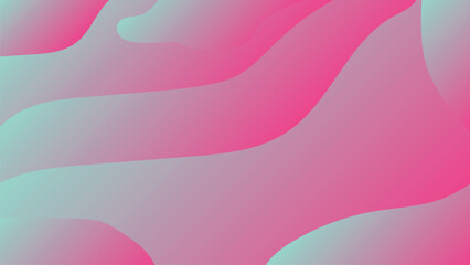 Abstract Fluid Waves Smooth Pink Teal Background