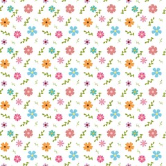 Pastel flowers  seamless background 