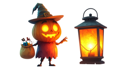 Pumpkin Lantern Character Halloween Fantasy
