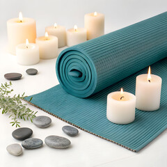 Serenity Candle with Yoga Mat