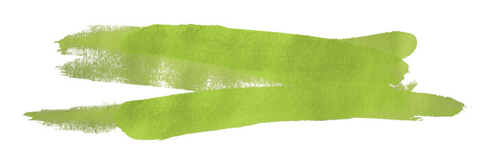 green watercolor background. Artistic hand paint. Isolated on transparent background.