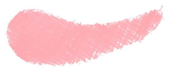 Abstract organic colored pencils abstract pink chalk drop shape isolated on transparent background